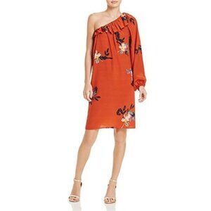 French Connection one hand floral mini dress  copper